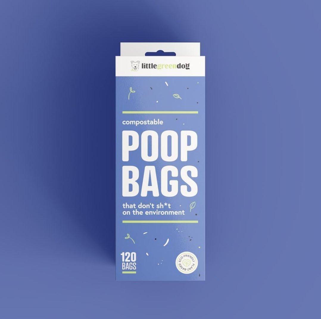 Little Green Dog Compostable Poop Bags - 10 Pack (120 bags)